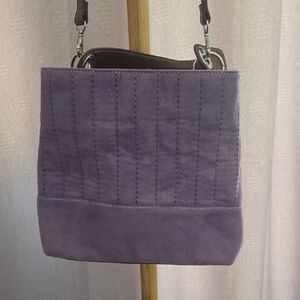 Tommy Hilfiger Lavender Suede Shoulder Bag